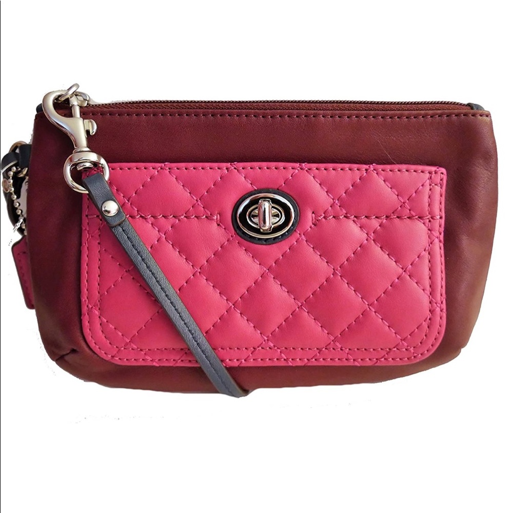 Coach Park Quilted Leather Medium Wristlet
